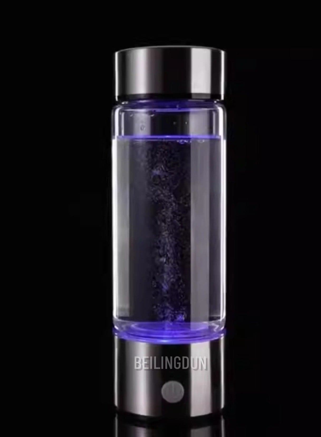 Hydrogen Water Bottle with PEM SPE Technology - Rechargeable Portable Hydrogen Water Generator for Home/Office/Travel (Silver)