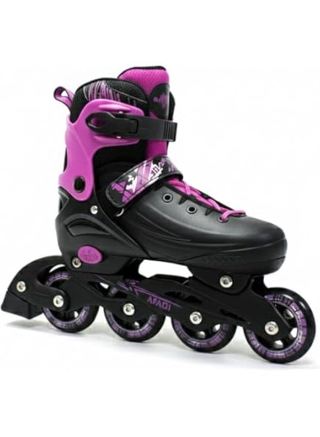 LED Adjustable Inline Skates for Kids & Youth – Professional Roller Skates Shoes with Durable LED Lights Wheels, Comfortable Padded Boot for Outdoor Training