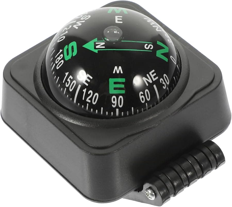 Black Car Dashboard Compass Portable Automotive Marine Navigation Guide