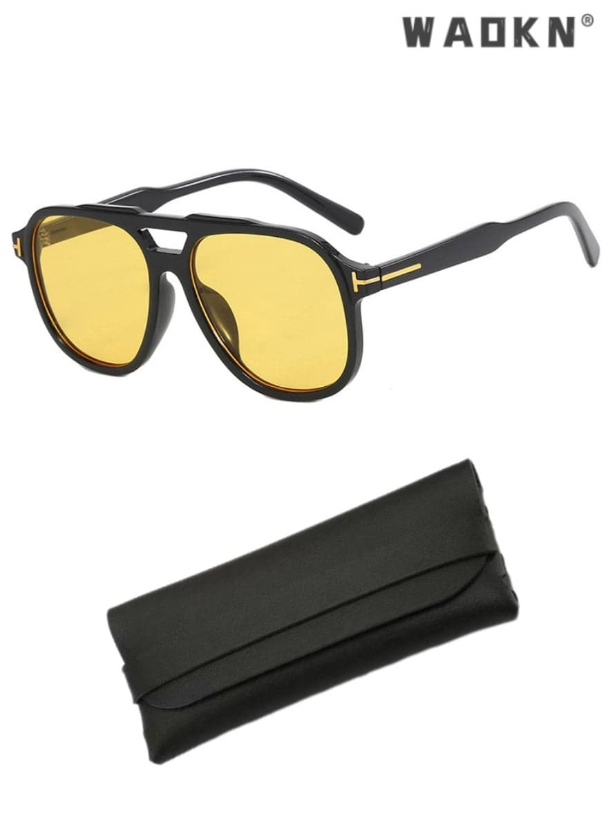 Polarized Trendy Square Wrap Around Shades for Women Men, Oversized Flat Top Sunglasses, Over Sun Glasses UV Protection, Fashion Anti-Glare Sun Shades for Driving, Fishing, Traveling