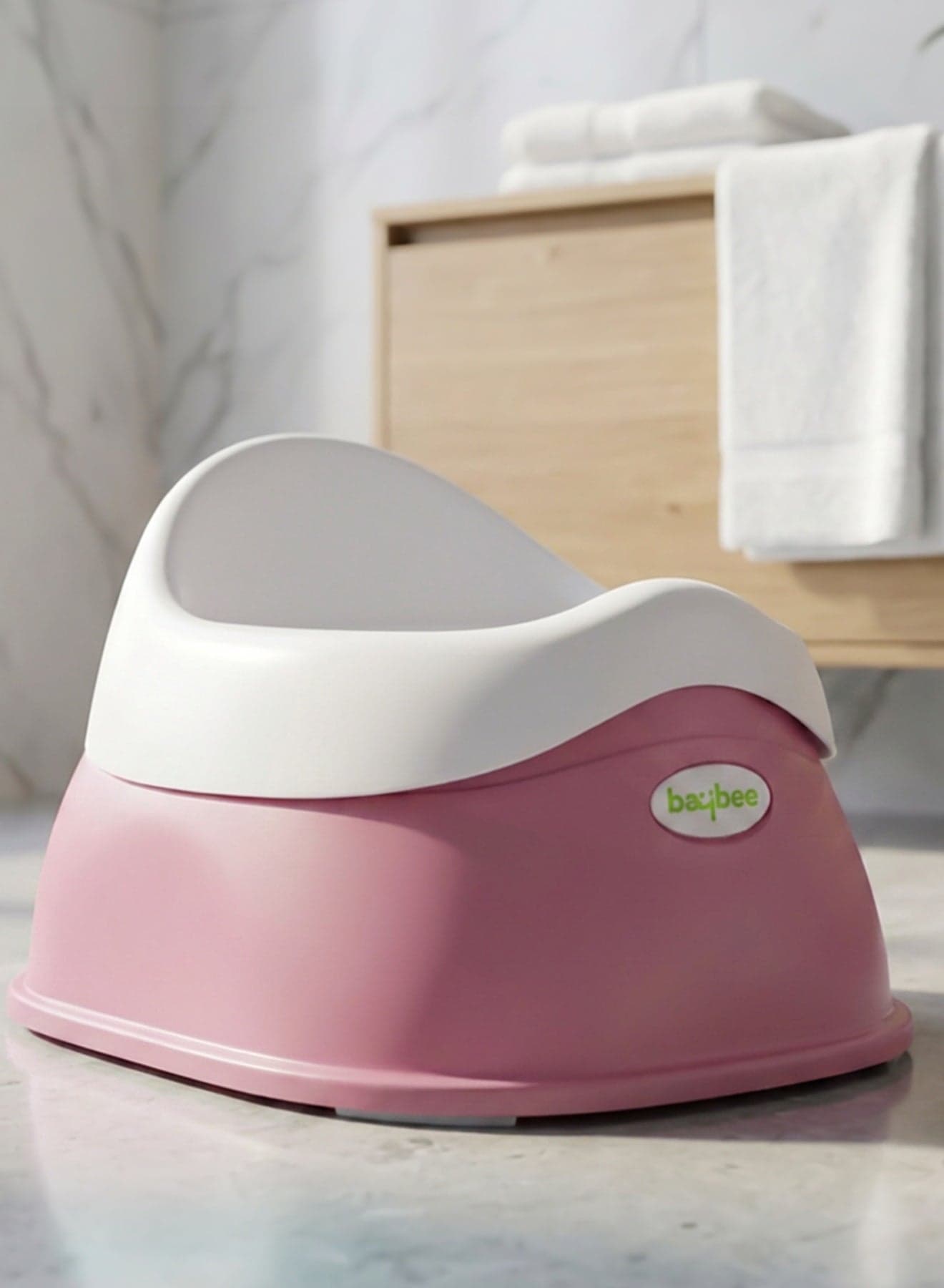Baybee Neo Baby Potty Training Seat for Baby, Portable Kids Potty Chair Seat for Toddlers with Detachable Bowl & High Backrest, Baby Toilet Seat Potty Seat for Kids 0 to 3 years Boy Girl (Pink)