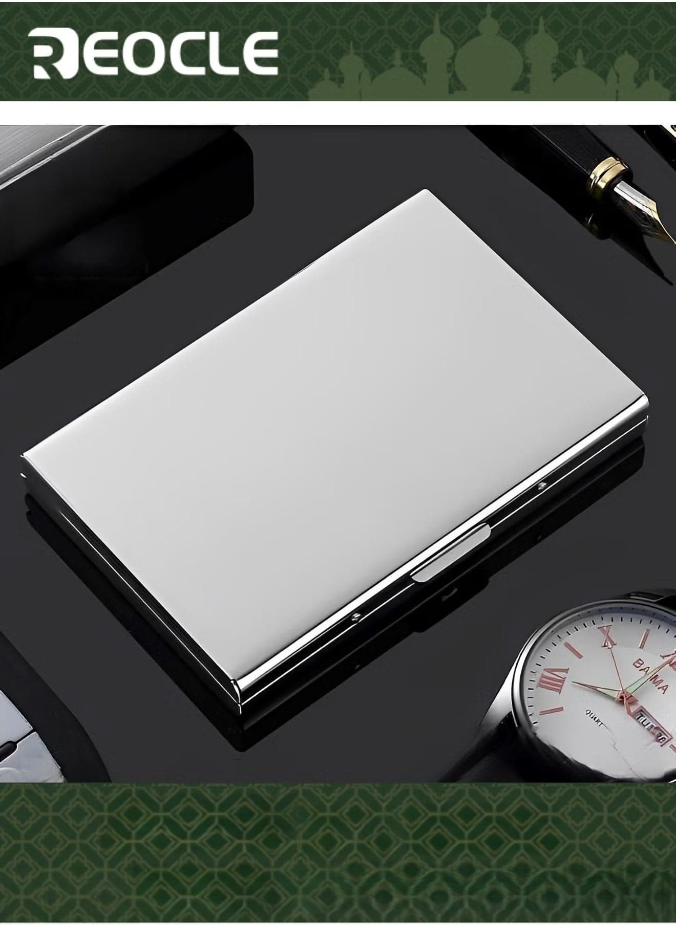 Metal Card Holder Wallet Ultra Thin Stainless Steel Metal Wallets RFID Blocking Credit Card Wallet Holder Best Card Protector for Men & Women