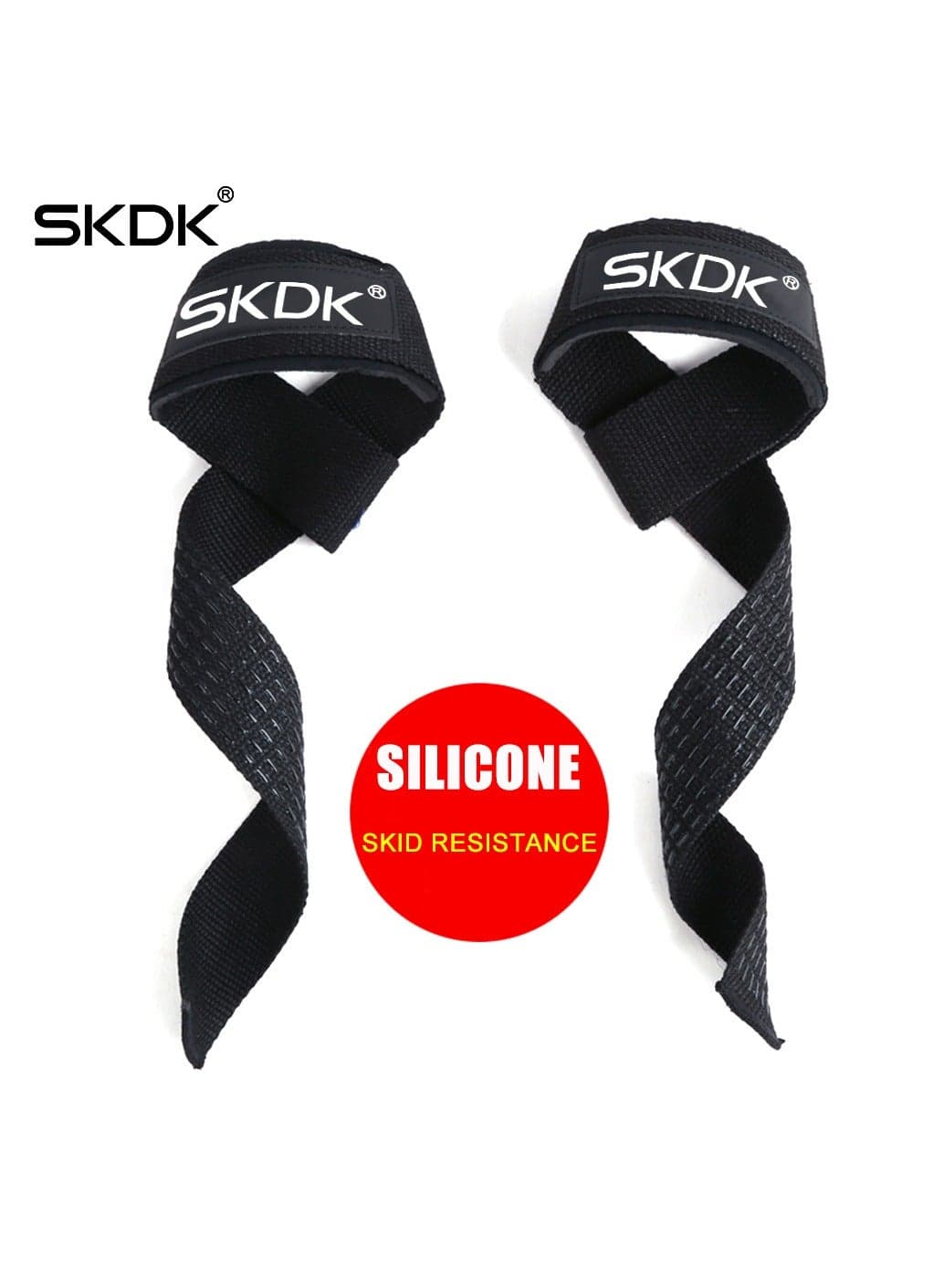 Non-Slip Silicone Lifting Straps, Straps for Gym, Weightlifting, Wristbands Gym Straps for Gym Women, Men, Weightlifting, Bodybuilding, Strength Training