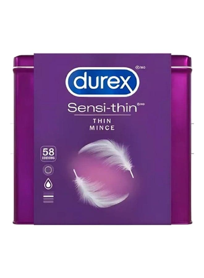 58-Piece Sensi thin Natural Rubber Latex Condoms For Exceptional Sensitivity