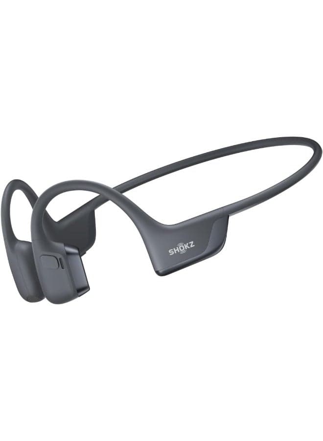 New OpenRun Pro 2 - Open-Ear, Bone Conduction Sport Headphones - with Reflective Strip - Sweat Resistant, Workout Headphones - Secure, Wireless, Comfortable Fit-Deep Bass and Smart Mic App Black