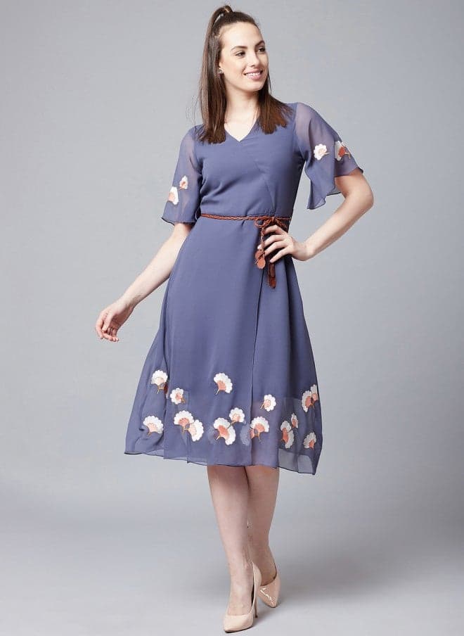 Purple A-Line Dress for Women