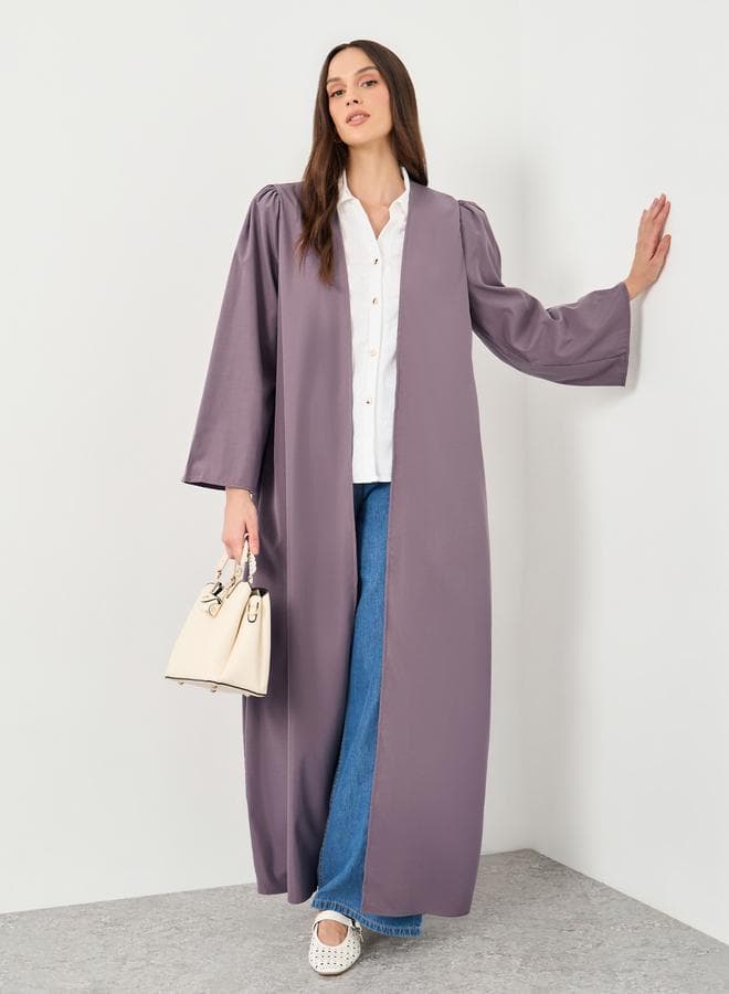 Styli Women Purple Front Open Regular Fit Kimono
