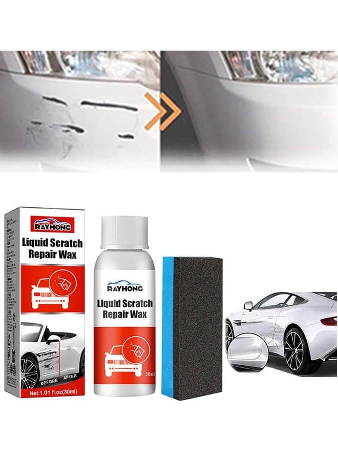 Liquid Scratch Repair Waxes Automotive, Car Paint Scratch Repair Agent, Care Grinding Polishing Restorer Liquid, Easily Repair Paint, Minor Scrapes Quickly Remover, Polish Paint Restorer(with Sponge)