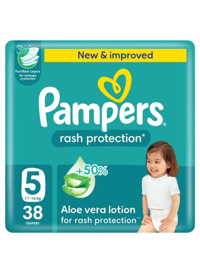 Aloe Vera Taped Diapers Size 5 Jumbo Pack 38 Count