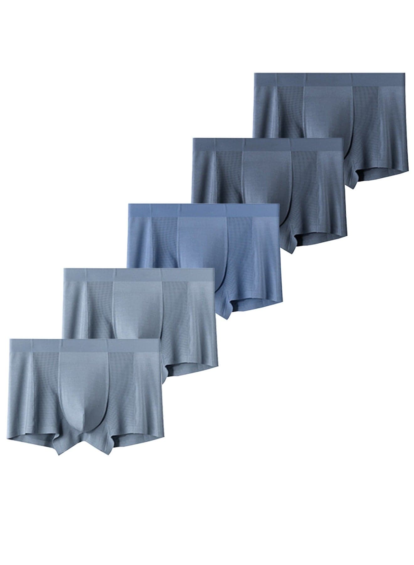 Men's Breathable Modal Boxer Briefs 5-Pack - Ultra Soft Summer Underwear with Mesh Panels, High Elastic Waistband (Size XL)