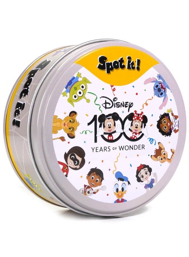 Spot It! Disney 100 Years of Wonder Card Game, Matching Game, Fun Kids Game for Family Game Night, Travel Game for Kids, Great Gift for Kids, Average Playtime 15 Minutes