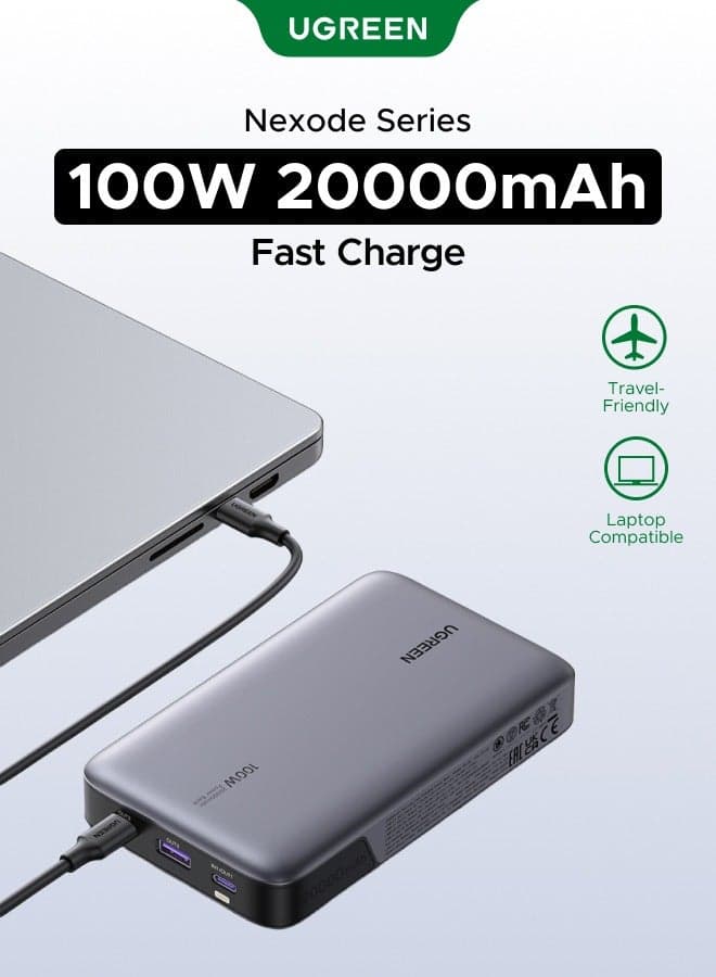 20000 mAh 20000mAh Fast Charging Power Bank, Laptop Charger Portable with 2 USB-C and 1 USB-A Port, Battery Pack for Samsung S26/S25 Series, MacBook, Dell, iPhone 17-12 Series, iPad, AirPods 20000mAh 100W