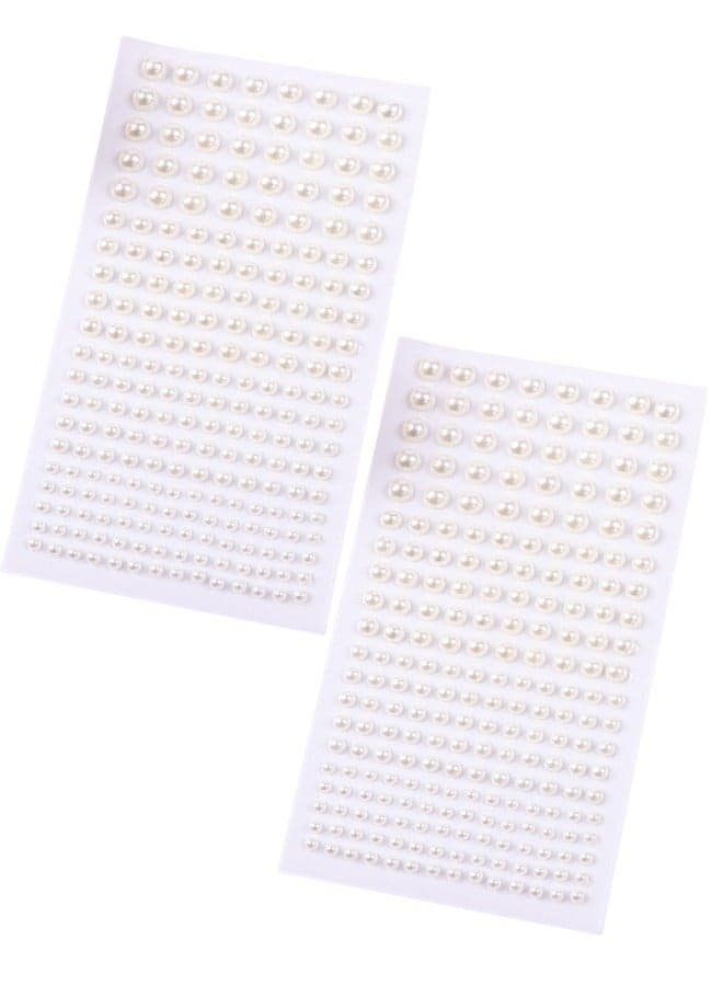 3D Self Adhesive White Pearl Body Sticker(660 pieces)