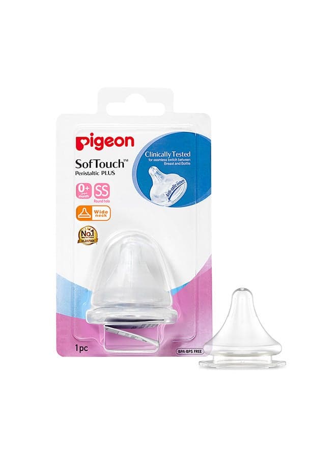 Peristaltic Plus Nipple With Ss Round Hole For 0+Months, 1Pc