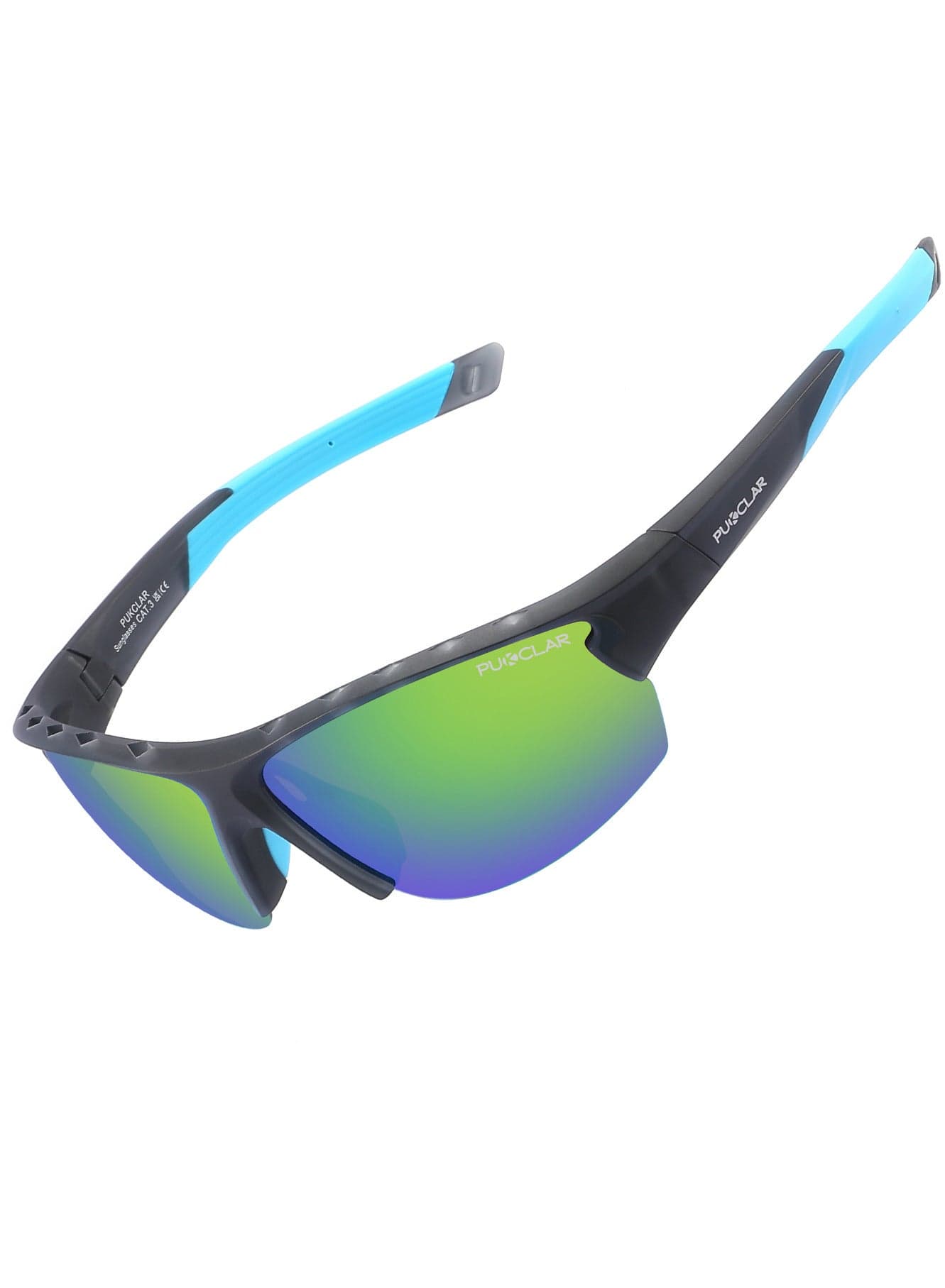 PUKCLAR Polarised Sports Sunglasses for Men Women Cycling Glasses UV400 Protection Sun Glasses For Running Driving Fishing Travel