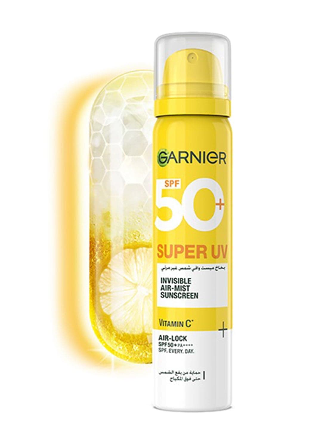 Garnier Super UV SPF50+ Invisible Air-Mist Sunscreen, with Vitamin C, 75ml