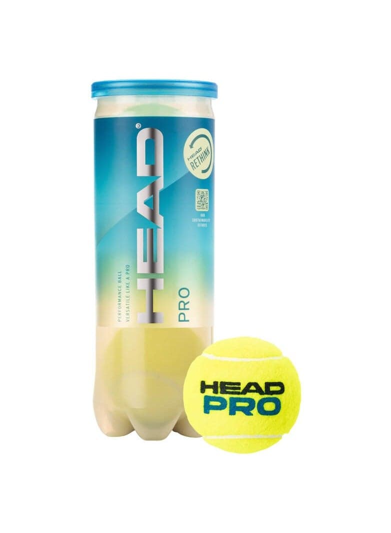 HEAD Pro Tennis Ball - Can of 3 balls, for club players