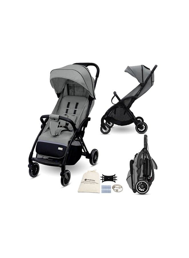 THETA Auto Fold Compact Lightweight Travel Toddler Baby Stroller, Self-Stand Baby Trolley, Pushchair, Waterproof UPF 50+ Canopy, 0-4yrs, 22kg, 3yrs Warranty
