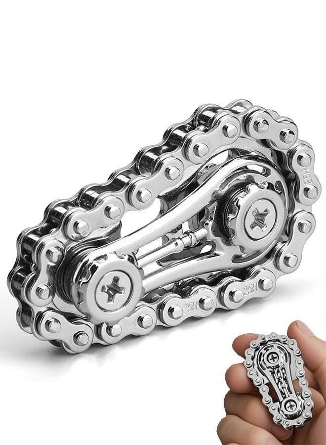 Fidget Spinner - Fidget toy, Fun Office Toy, Metal Bicycle Chain Design, Anti-Pressure Relieve Anxiety, Adult Fingertip Gyro Is Used to Focus and Reduce Pressure