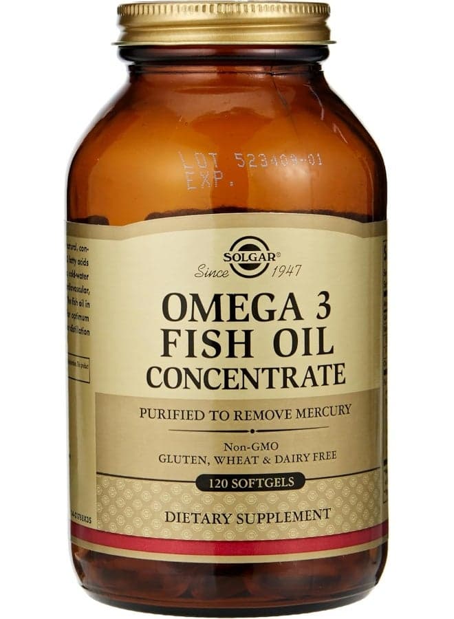 Omega-3 Fish Oil Concentrate, 120 Softgels Packaging May Vary