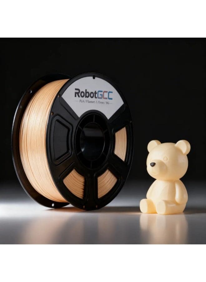 Silk Skin Tone PLA 1.75mm 3D Printer Filament 1KG, Glossy Silk Finish PLA Filament, Smooth Extrusion, Low Warping, High Precision ±0.05mm, Easy Print Material for FDM 3D Printers, Ideal for Models, Figurines, Prototyping