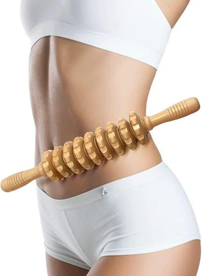 Full Body Wooden Wheel Roller Massage for Muscle Relaxation