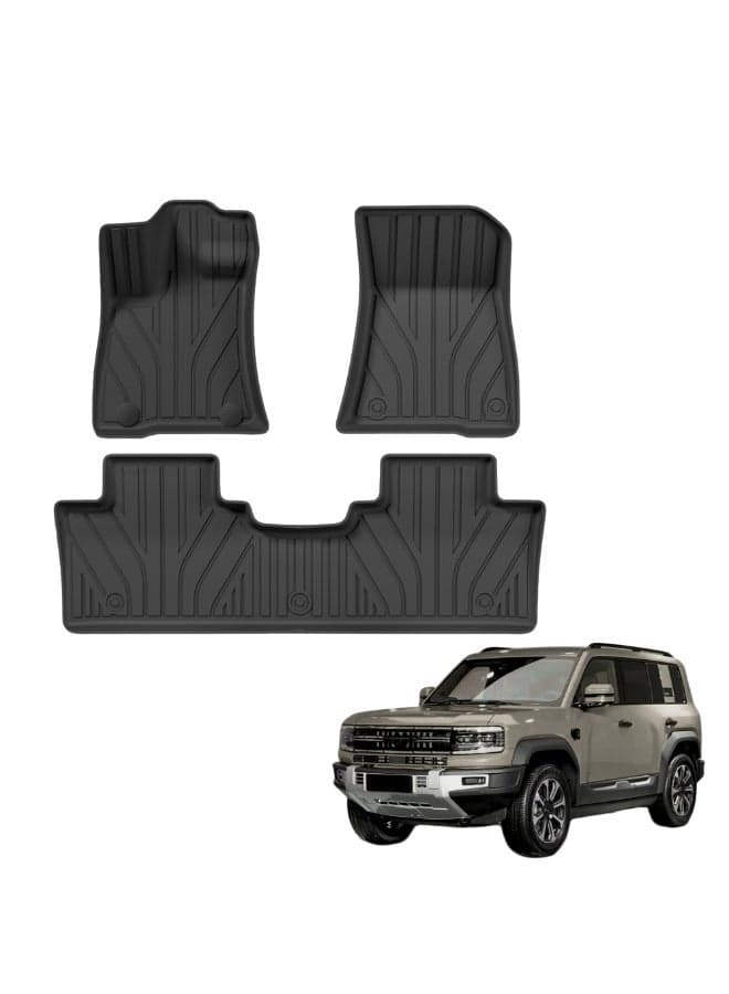 MOTOR FIT Premium Floor Mats Set (No Trunk Mat) for Leopard 5 2023+ | Custom Fit 3D All-Weather Car Mats | Waterproof, Anti-Slip, Heavy Duty TPE Interior Protection