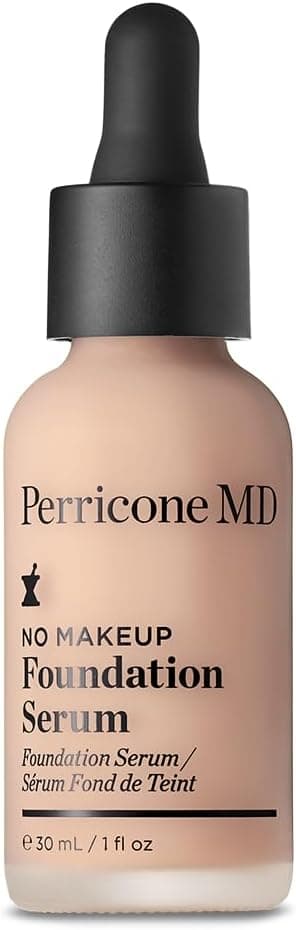 Perricone MD No Makeup Foundation Serum Porcelain 30ml Lightweight Buildable Coverage with SemiMatte Finish Visibly Fades Dark Spots Uneven Skin Tone Over Time Hydrating and FragranceFree