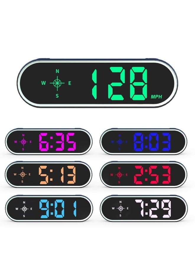 New Colorful Speedometer HUD GPS, Digital Speed Meter MPH KM/H Speedo Head Up Display for Cars Trucks, USB Cable Plug & Play (7 Color/MPH KM/H)