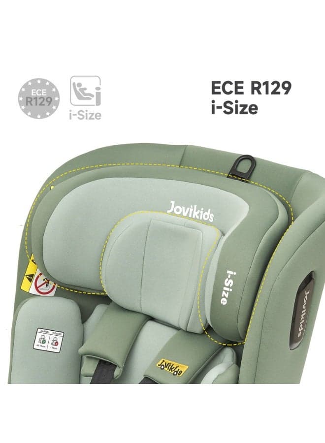 Jovikids Ranger Tt All-Ages I-Size Car Seat Group 0/1/2/3 40–150 Cm (0–12 Years) 360° Swivel Rear And Forward Facing Isofix + Top Tether Multi-Recline And Adjustable Headrest Green