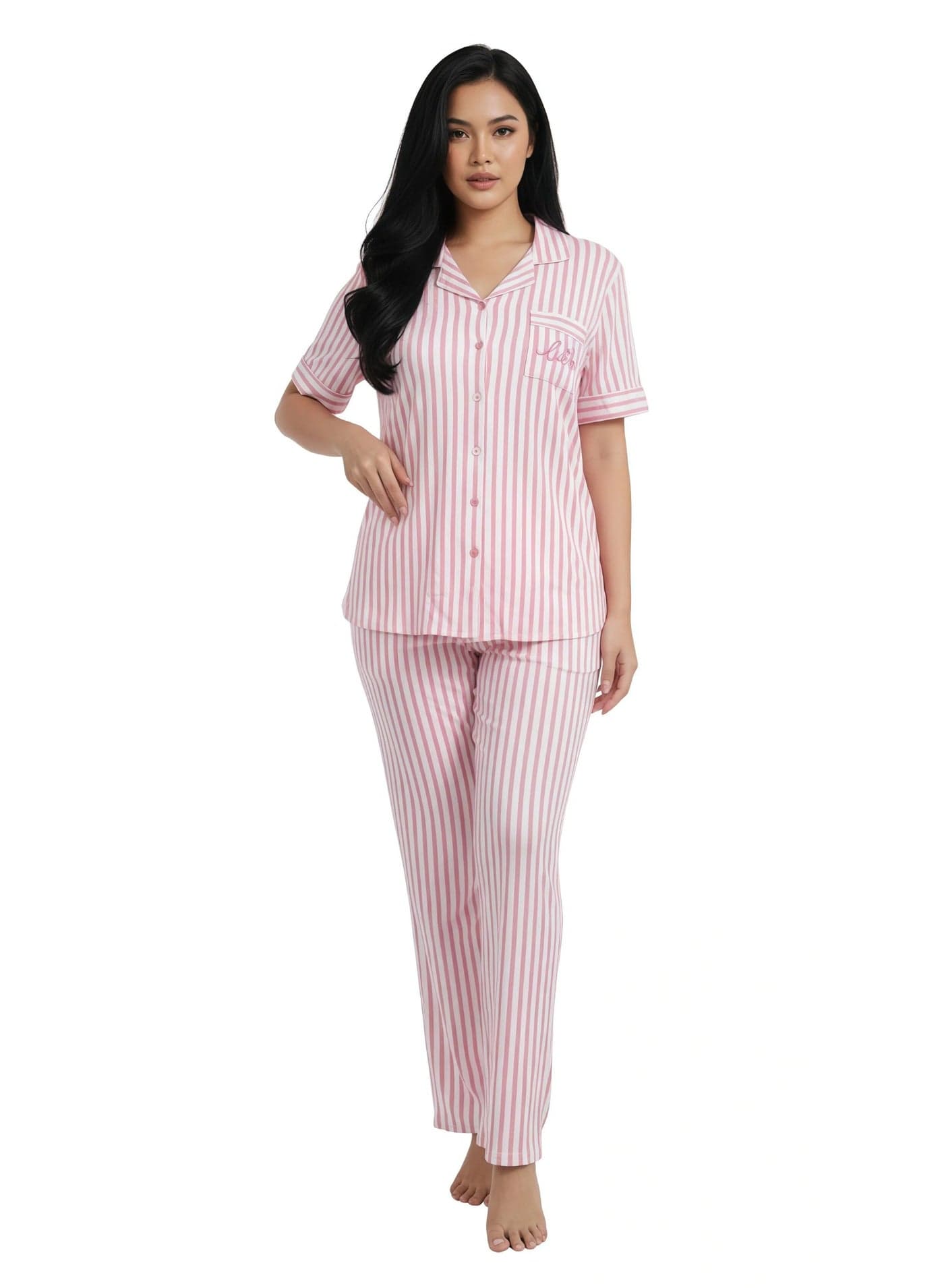 JOANNA 292357 Women Pajama Set Nightwear Sleepwear Loungewear Night Suit Soft Breathable Comfortable Relaxed Fit Daily Home Wear Stylish Cozy Sleep Set for Women Indoor Lounge Outfit