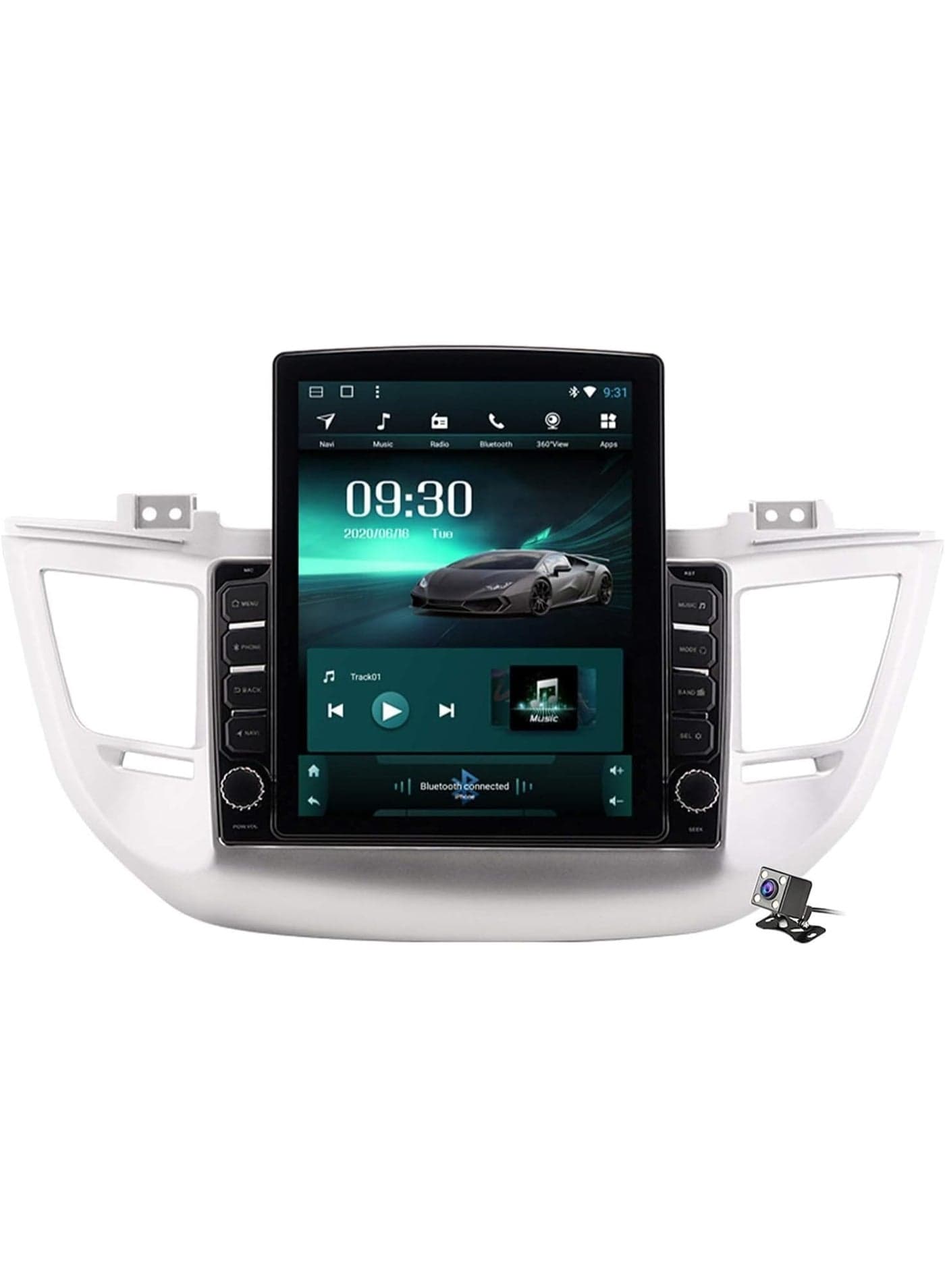 Android 9.7 Inch Tesla style Vertical Screen for Hyundai Tucson IX35 2014-2018 2GB RAM 32GB ROM Mirror Link Wi-Fi BT, Radio GPS Navigation, IPS Touch Screen with AHD Camera Included