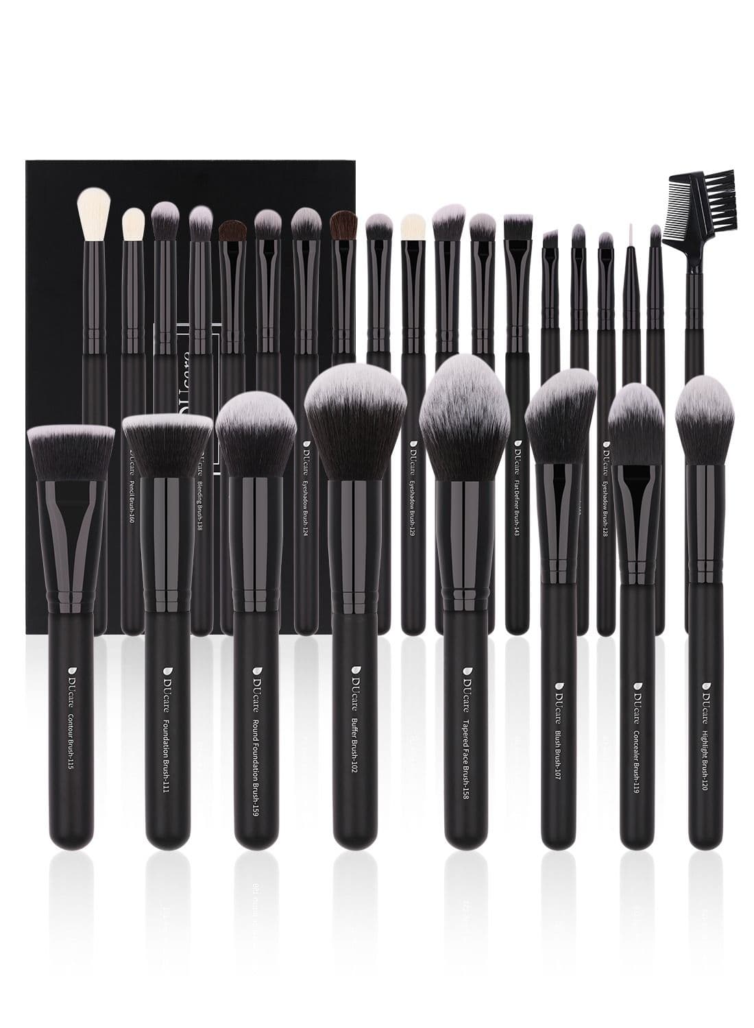 Unleash Your Inner Artist with DUcare Professional 27 Pcs Makeup Brushes Set - Perfect for All Skin Types and Makeup Levels