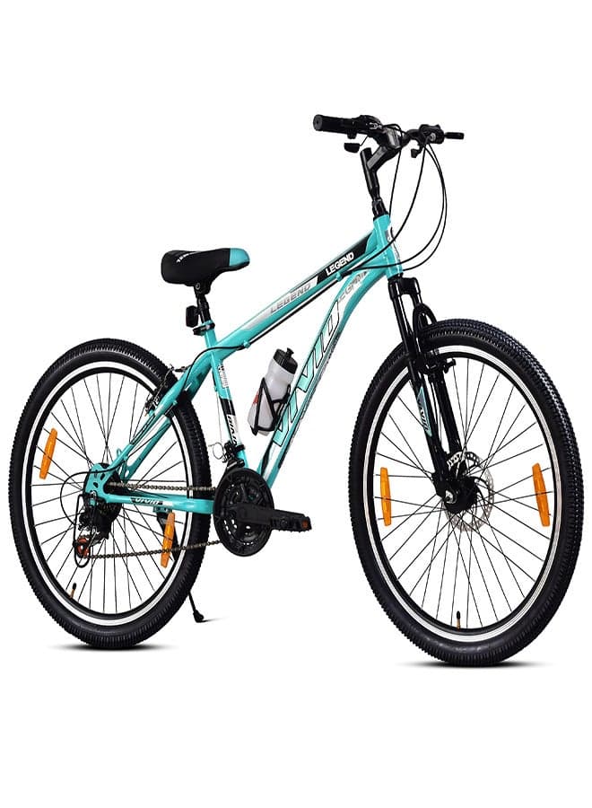 Legend 26 Inch Bike || 21 Speed || Front Suspension & Disc & V Brake || For Men || Aqua Blue Color || Frame Size-18 Inch