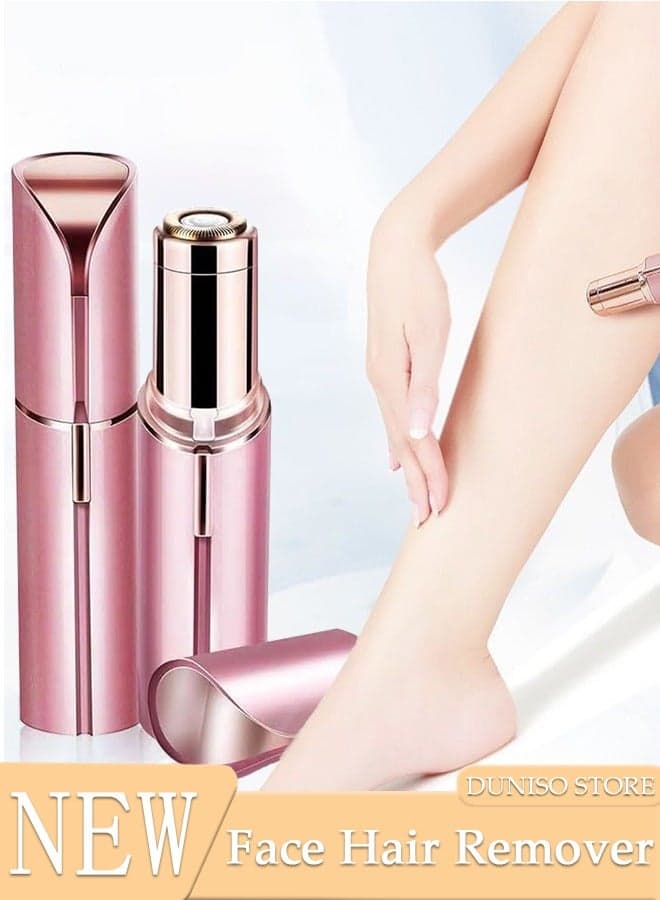 Painless Facial Hair Remover for Women, Mini Razor for Women, Precision Brow Trimmer, Rechargeable Facial Hair Removal, for Upper Lip, Chin, Eyebrow, Neck, Leg