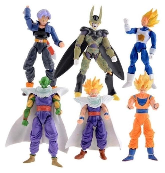 6 Pcs Dragon Ball Super Saiyan Blue Son Goku Vegeta PVC Action Figure Collectible Model Toys for Children Gift