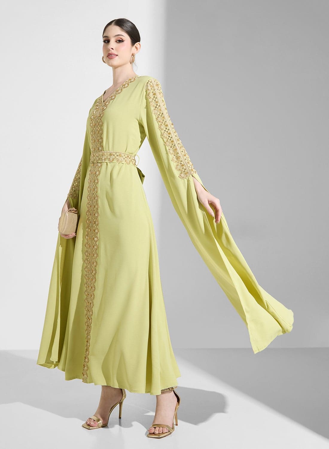 Embroidered A-Line Dress