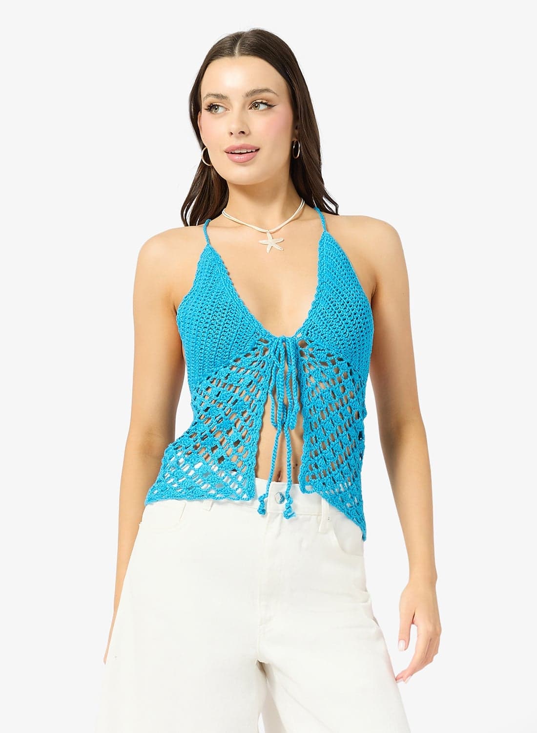 Halter Neck Crochet Top
