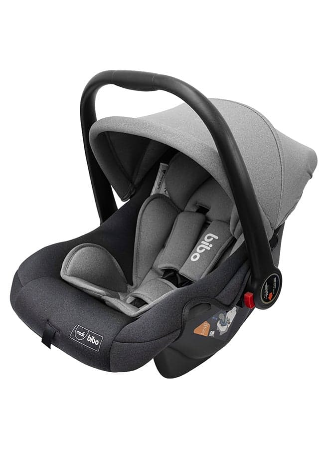 Bibo Baby Carrier And Car Seat – Full Body Support Cushion, Group 0+ (0M+), Lightweight Infant Seat for Newborns, Safety And Comfort Design – Grey