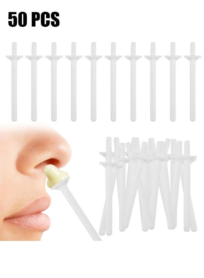 50 Pieces Nose Wax Sticks Plastic Nose Wax Applicators Plastic Wax Rod Wand Nose Waxing Strips Disposable Spatulas For Nostril Cleaning And Nose Hair Removal