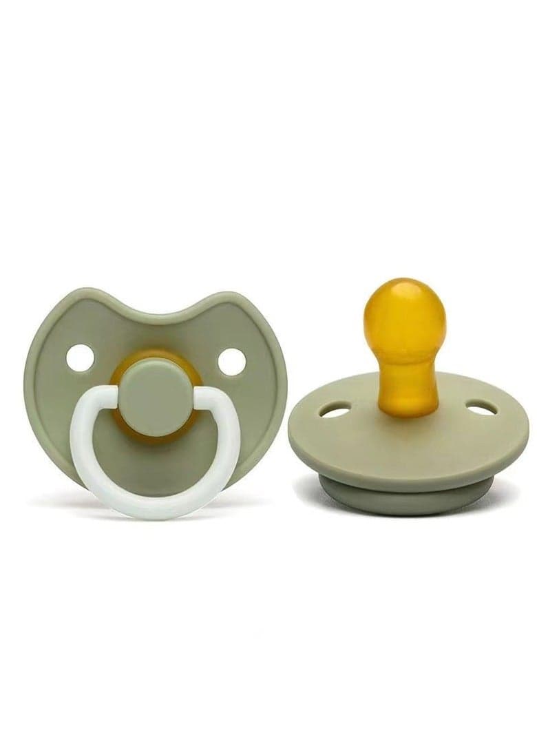 Baby Pacifiers | 1-Pack Soothers | BPA-Free Natural Latex Food Grade | Super Soft Bite Resistance | Sleep Anti-Flatulence | Baby Teething Toy | Sage Green(Glow-in-the-dark)