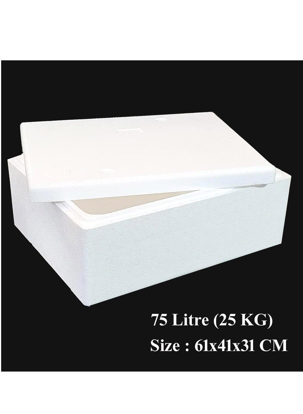 Ice Box Thermocol-75 Litre (25 KG) Thermocol Cool Box-Thermo Keeper Container, Expanded Polystyrene Cooler, Fishing Ice Box