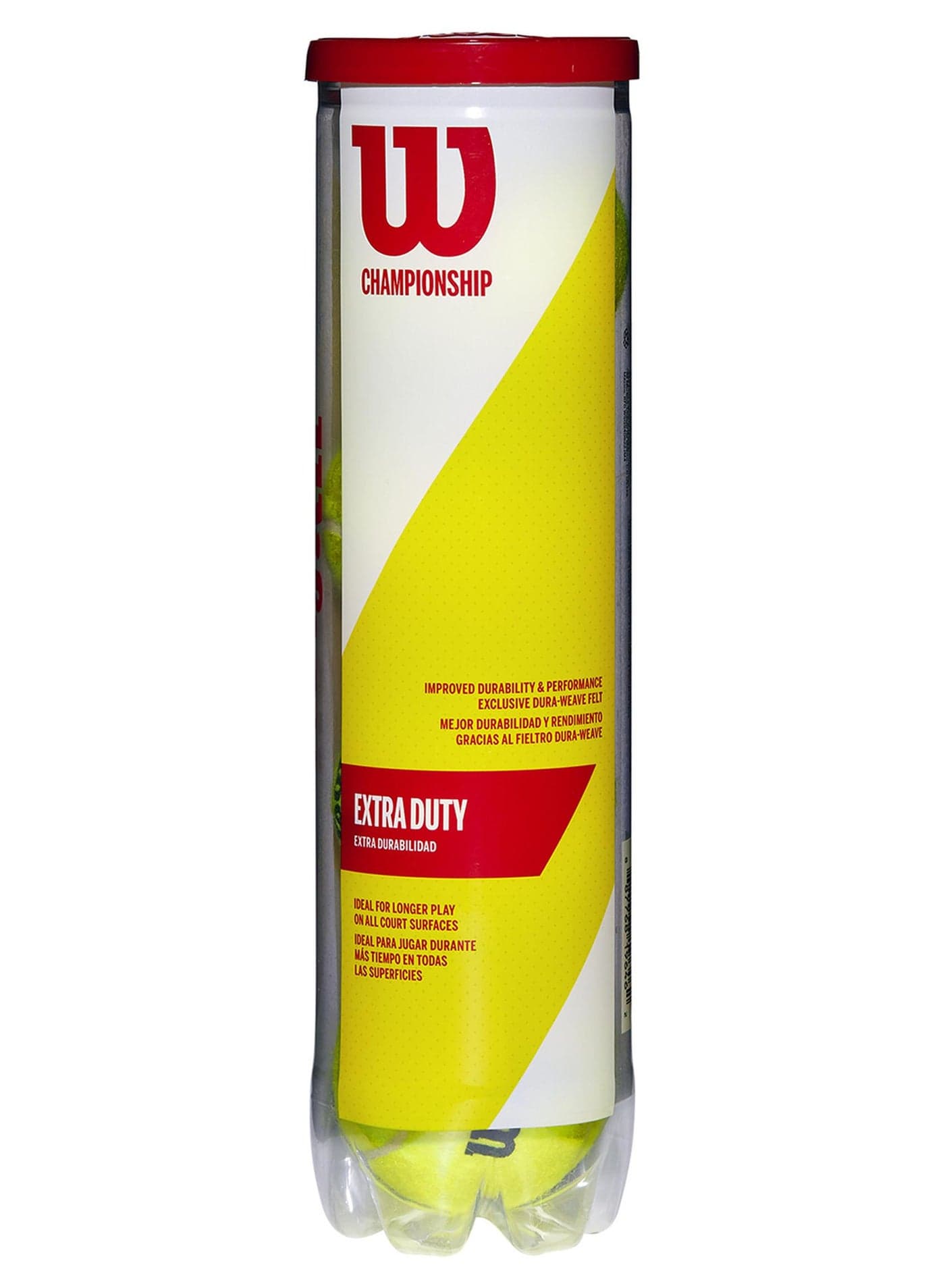 Championship Extra Duty All Courts Yellow Tennis Balls - 4 Ball Can