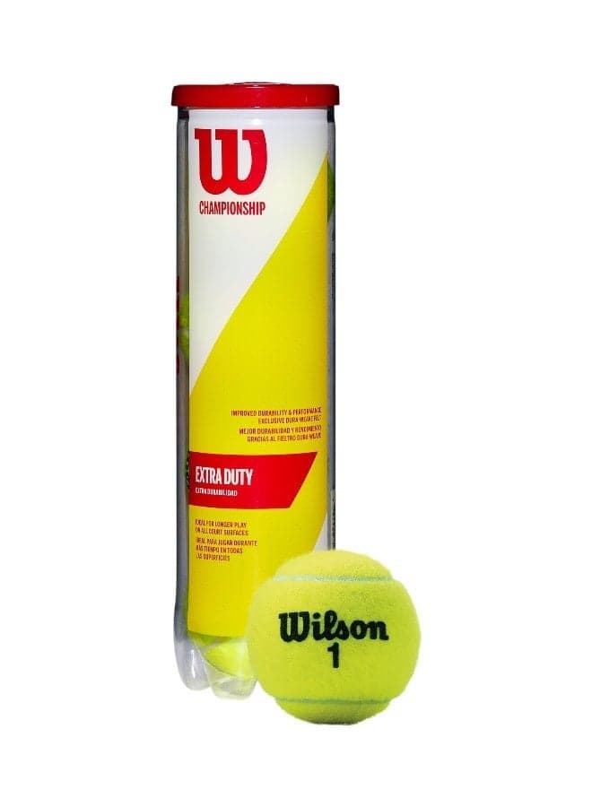 Championship Extra Duty All Courts Yellow Tennis Balls - 4 Ball Can
