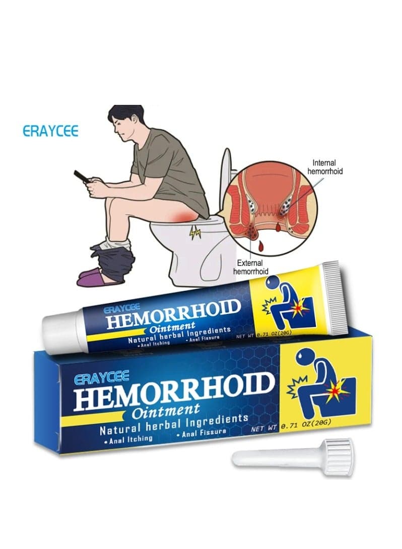 Hemorrhoid Ointment Hemorrhoid Treatment Hemorrhoid and Fissure Ointment Fast Relief Hemorrhoid Cream Healing Formula Fast Acting Treatment Hemorrhoid Symptom Ointment 20g