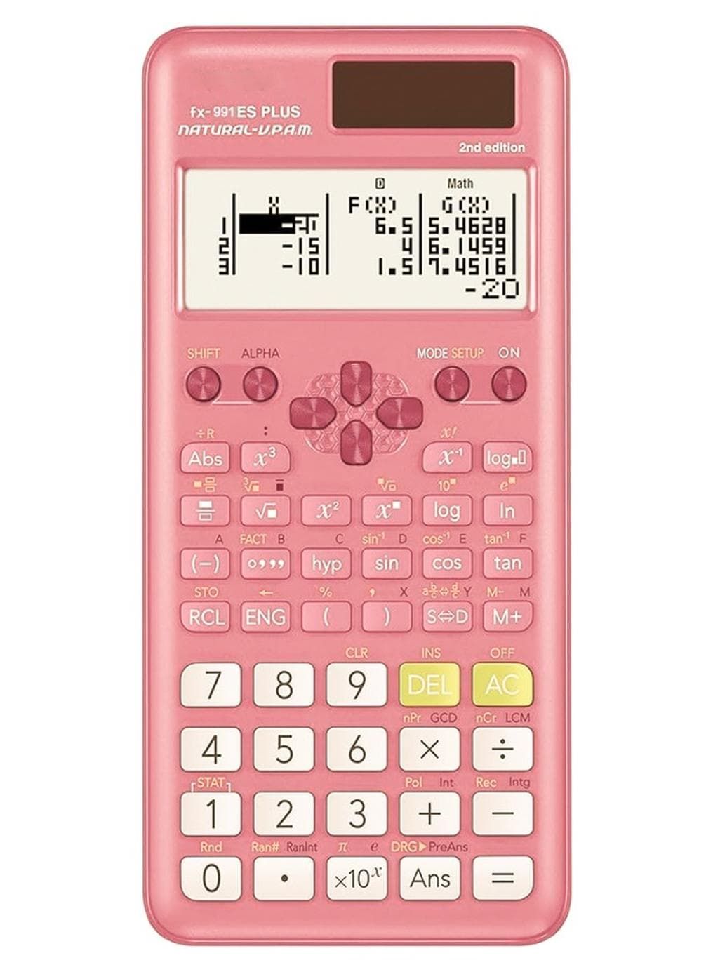 Fx-991Es Plus 2nd Edition Scientific Calculator Pink