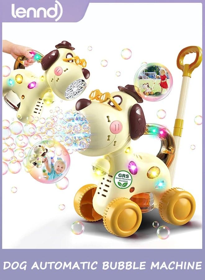 Automatic Bubble Machine for Toddlers: Portable Dog Bubble Maker Blower Toys for 3 4 5 6 Year Old Boy Girl Kids Outdoor Toys for Party Birthday