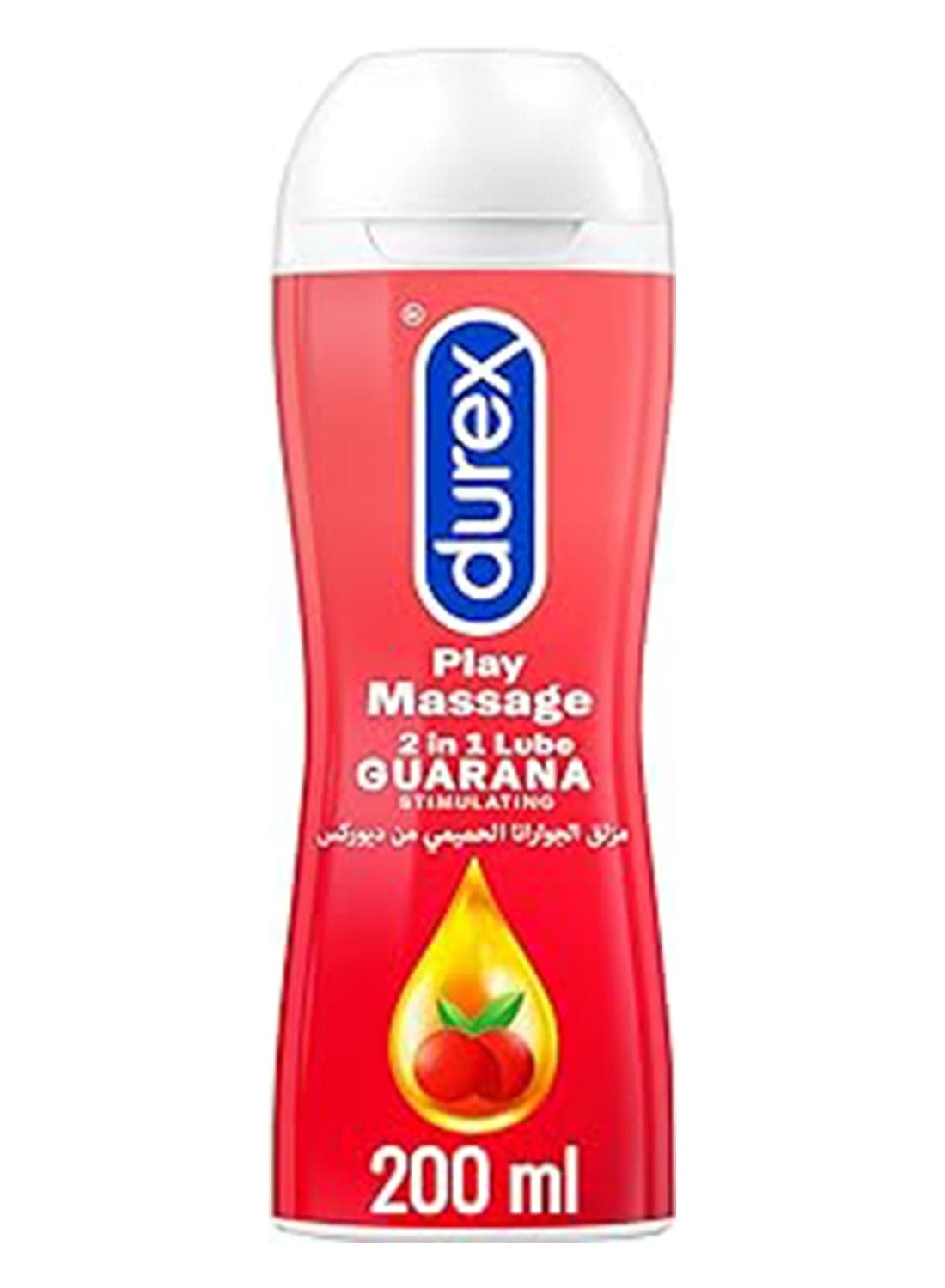 Play Stimulating Massage 2 In 1 Lube Arousing Guarana Gel 200ml
