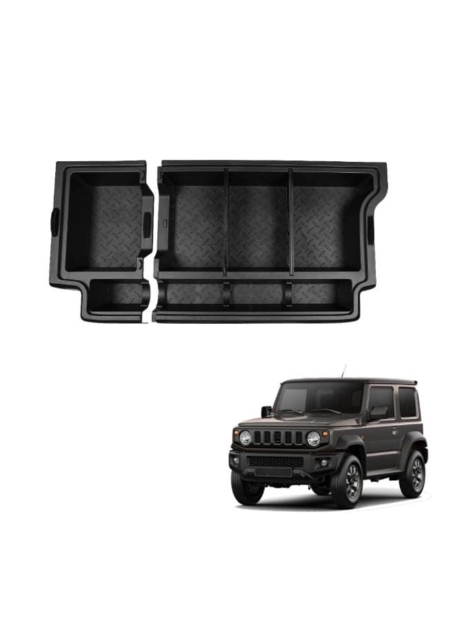 MOTOR FIT Trunk Storage Box for Suzuki Jimny 5-Door 2019–2026 | Rear Cargo Organizer with Lid | Heavy-Duty ABS Hidden Storage Compartment | Secure Fit, Extra Trunk Space