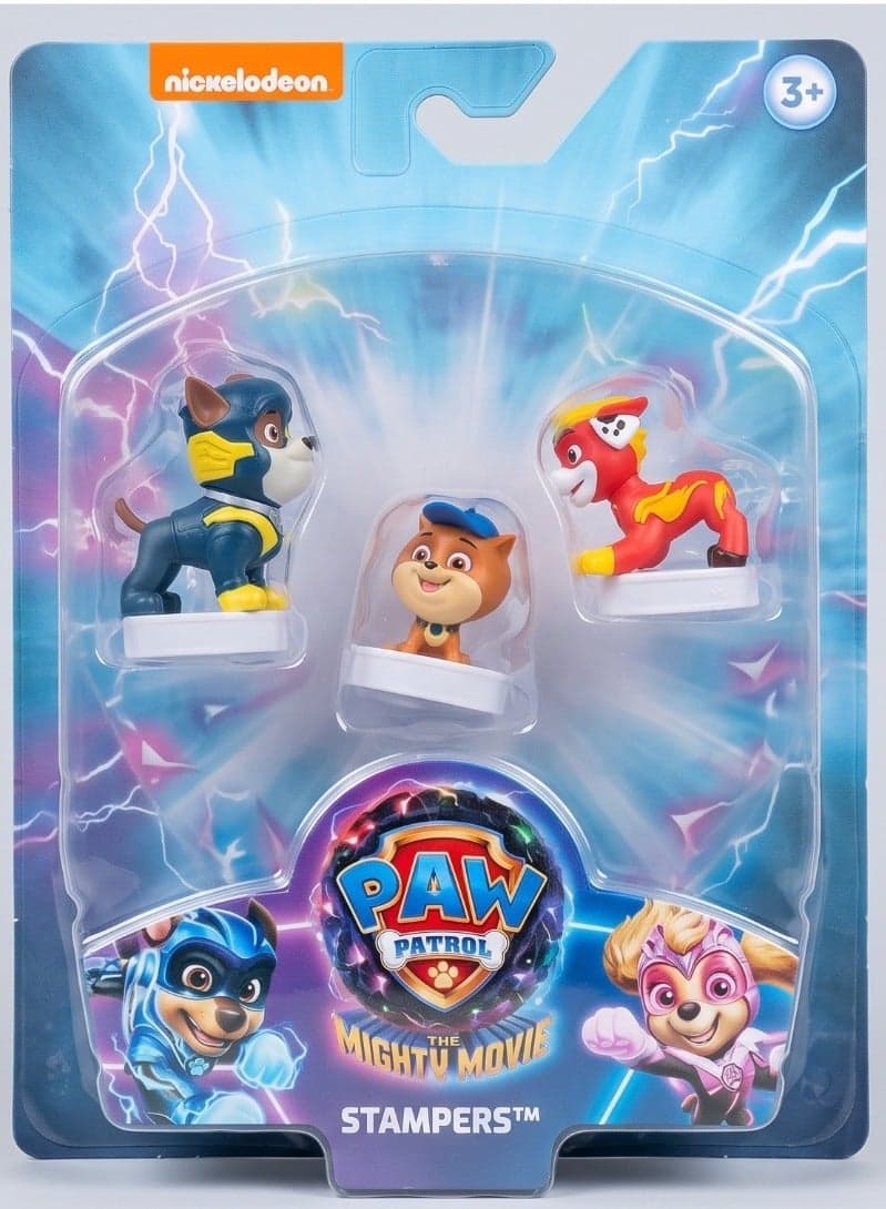 Paw Patrol The Mighty Movie Stampers Blister 3 Pack (S2), Assorted